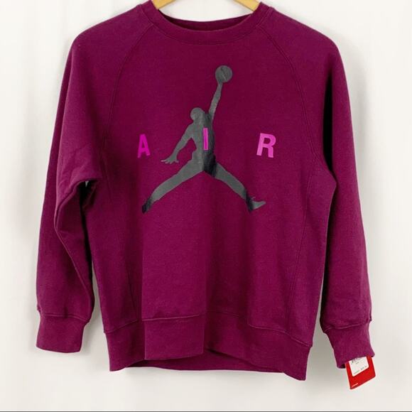 NWT Nike Air Jordan Purple Sweatshirt L - Picture 1 of 7